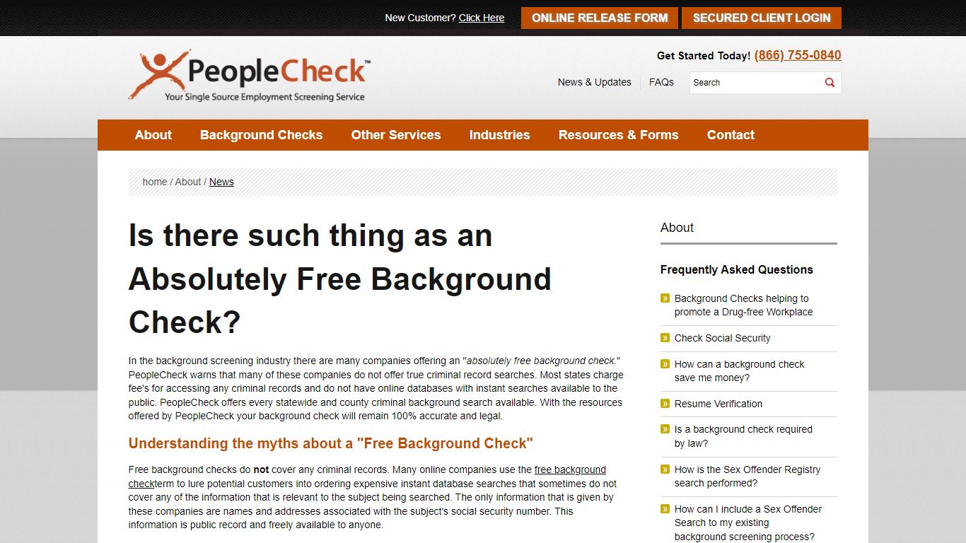 Is there such thing as an Absolutely Free Background Check?